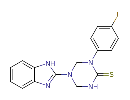 5-(1H-benzoimidazol-2-yl)-1-(4-fluoro-phenyl)-[1,3,5]triazinane-2-thione
