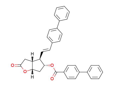 Biphenyl-4-carboxylic acid (3aR,4R,5R,6aS)-4-((E)-2-biphenyl-4-yl-vinyl)-2-oxo-hexahydro-cyclopenta[b]furan-5-yl ester
