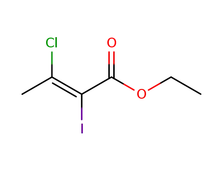 Molecular Structure of 888039-38-1 (2-Butenoic acid, 3-chloro-2-iodo-, ethyl ester, (2E)-)