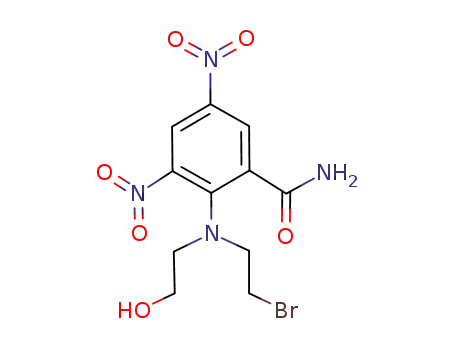 2-[(2-bromoethyl)(2-hydroxyethyl)amino]-3,5-dinitrobenzamide