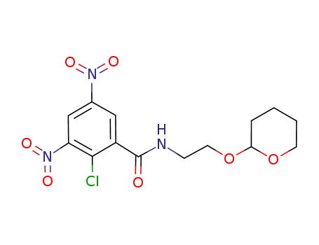 2-chloro-3,5-dinitro-N-[2-(tetrahydro-2H-pyran-2-yloxy)ethyl]benzamide