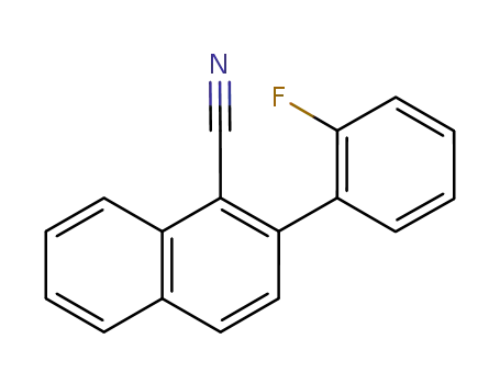 Molecular Structure of 918630-57-6 (1-Naphthalenecarbonitrile, 2-(2-fluorophenyl)-)