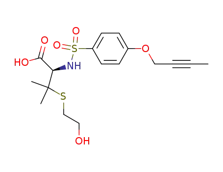(2S)-2-({[4-(2-butynyloxy)-phenyl]sulfonyl}amino)-3-[(2-hydroxyethyl)thio]-3-methylbutanoic acid