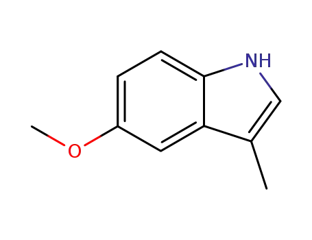 Molecular Structure of 21987-25-7 (5-methoxy-3-methyl-1H-indole)