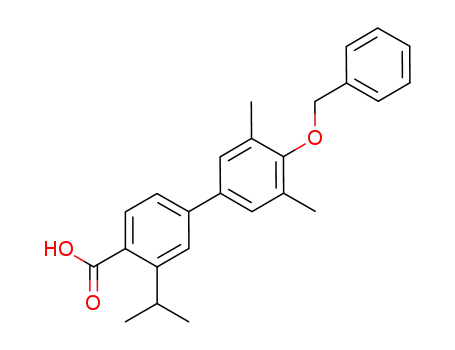 4'-benzyloxy-3-isopropyl-3',5'-dimethylbiphenyl-4-carboxylic acid