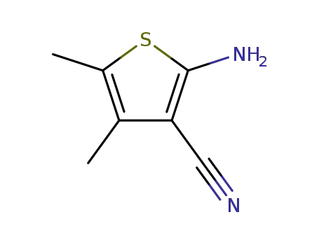 Molecular Structure of 4651-94-9 (2-amino-4,5-dimethyl-thiophene-3-carbonitrile)