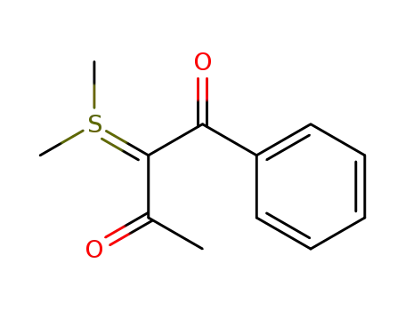Molecular Structure of 15021-43-9 (2-(dimethyl-lambda~4~-sulfanylidene)-1-phenyl-1,3-butanedione)