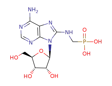 {[6-amino-9-((2R,3R,4S,5R)-3,4-dihydroxy-5-hydroxymethyltetrahydrofuran-2-yl)-9H-purin-8-ylamino]methyl}phosphonic acid