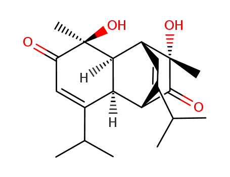 (-)-3,10-dihydroxy-6,12-diisopropyl-3,10-dimethyltricyclo[6.2.2.02,7]dodeca-5,11-diene-4,9-dione