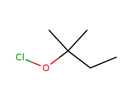 Molecular Structure of 24251-12-5 (Hypochlorous acid, 1,1-dimethylpropyl ester)
