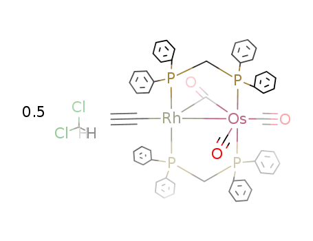 [RhOs(C2H)(CO)3((C6H5)2PCH2P(C6H5)2)2]*0.5CH2Cl2