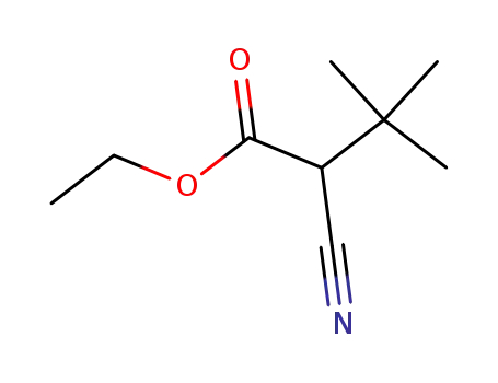 Molecular Structure of 21954-81-4 (Butanoic acid, 2-cyano-3,3-dimethyl-, ethyl ester)