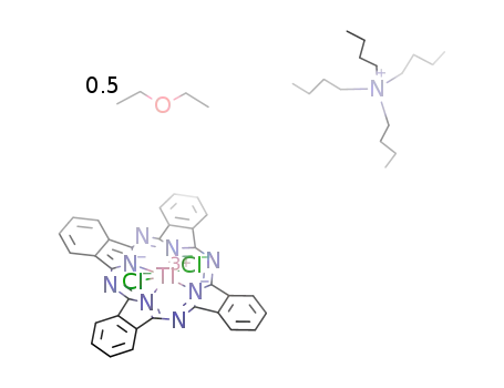tetra(n-butyl)ammonium cis-dichlorophthalocyaninato(2-)thalate(III)*0.5(C2H5)2O