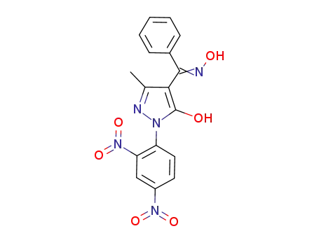 4-benzoyloxime-3-methyl-1-(2',4'-dinitrophenyl)-2-pyrazolin-5-one