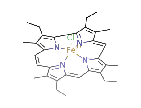 Fe(3,6,13,17-tetraethyl-2,7,12,18-tetramethylhemiporphycene)Cl