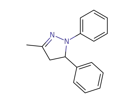 Molecular Structure of 2515-46-0 (1H-Pyrazole, 4,5-dihydro-3-methyl-1,5-diphenyl-)