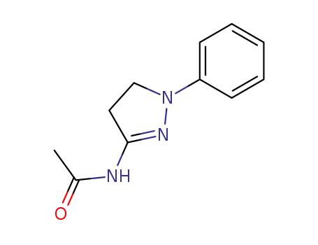Molecular Structure of 29574-31-0 (Acetamide, N-(4,5-dihydro-1-phenyl-1H-pyrazol-3-yl)-)