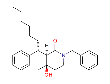 (3RS,4RS)-1-benzyl-4-hydroxy-4-methyl-3-[(RS)-1-phenylheptyl]piperidin-2-one