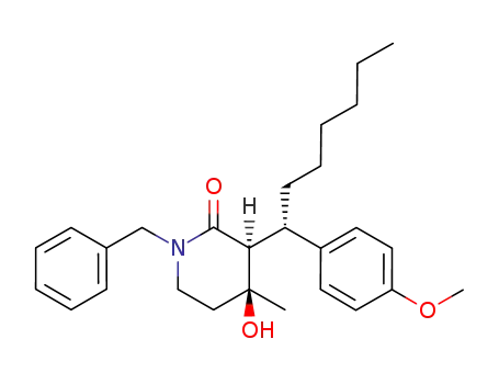 (3RS,4RS)-1-benzyl-4-hydroxy-3-[(RS)-1-(4-methoxyphenyl)heptyl]-4-methylpiperidin-2-one