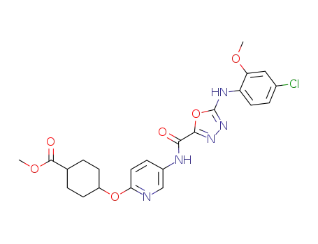 (1s,4s)-methyl 4-(5-(5-(4-chloro-2-methoxyphenylamino)-1,3,4-oxadiazole-2-carboxamido)pyridin-2-yloxy)cyclohexanecarboxylate