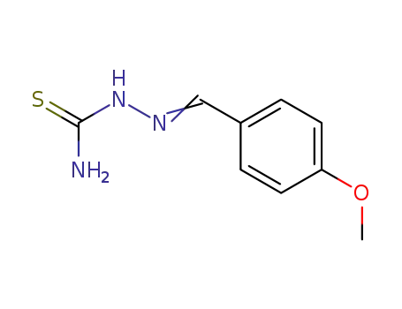 Molecular Structure of 4334-74-1 ([2-(4-Methoxybenzylidene)hydrazono](amino)methanethiol)