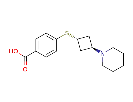 4-{[trans-3-(piperidin-1-yl)cyclobutyl]sulfanyl}benzoic acid