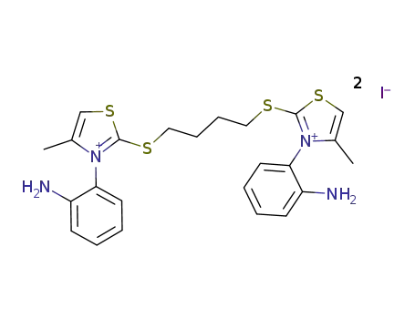 2,2'-(butane-1,4-diyldi(sulfanediyl))bis[3-(2-aminophenyl)-4-methyl-1,3-thiazol-3-ium] diiodide