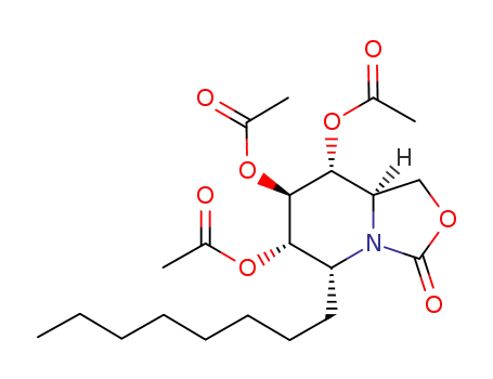 (1R)-2,3,4-tri-O-acetyl-1-octyl-5N,6O-oxomethylidene-1-deoxynojirimycin