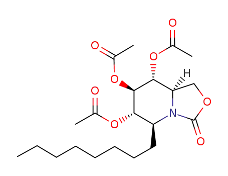 (1S)-2,3,4-tri-O-acetyl-1-octyl-5N,6O-oxomethylidene-1-deoxynojirimycin