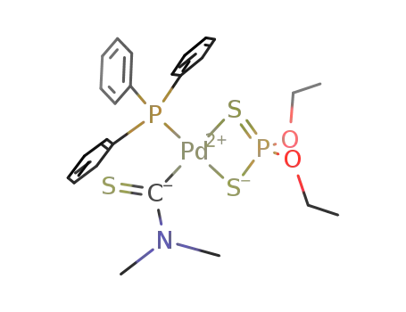 [Pd(triphenylphosphine)(η1-CSNMe2)(η2-diethyldithiophosphate)]