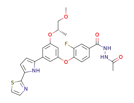 N'-Acetyl-3-fluoro-4-{3-[(1S)-2-methoxy-1-methylethoxy]-5-[5-(1,3-thiazol-2-yl)-1H-pyrrol-2-yl]phenoxy}benzohydrazide