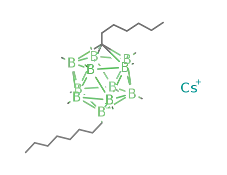cesium 1-hexyl-12-octyl-(2-11)-decamethyl-1-carba-closo-dodecaborate