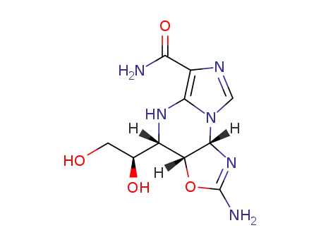 rac-3'-(4',5'-dihydroxyethyl)-1',2',3',N-tetrahydroimidazo[1',3']-2''-aminooxazolo[1',2']-pyrimidine-4-carboxamide
