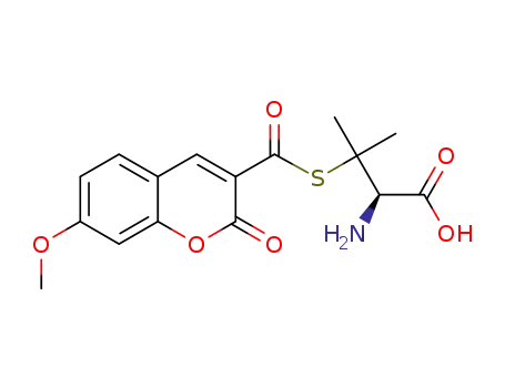 (R)-2-amino-3-methyl-3-[(7-methoxy-2-oxo-2H-chromene-3-carbonyl)thio]butanoic acid