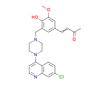 4-{3-[4-(7-chloroquinolin-4-yl)piperazin-1-ylmethyl]-4-hydroxy-5-methoxyphenyl}but-3-en-2-one