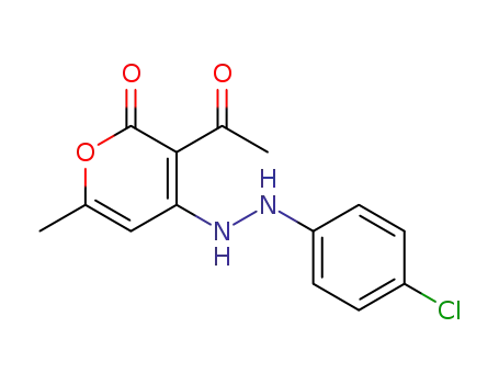 4-[2-(4-chlorophenyl)hydrazinyl]-3-acetyl-6-methyl-2H-pyran-2-one