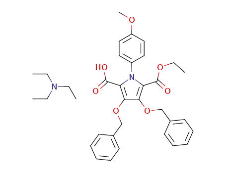triethylammonium 3,4-bis(benzyloxy)-5-(ethoxycarbonyl)-1-(4-methoxyphenyl)-1H-pyrrole-2-carboxylate