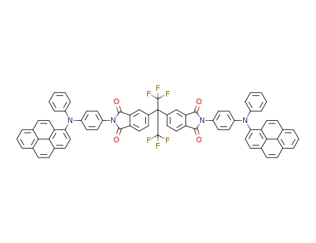 4,4'-hexafluoroisopropylidenebis[4-(N-phenyl-N-pyren-1-ylamino)phenylphthalimide]