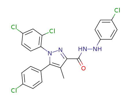 5-(4-chlorophenyl)-1-(2,4-dichlorophenyl)-4-methyl-1H-pyrazole-3-carboxylic acid N’-(4-chlorophenyl)-hydrazide