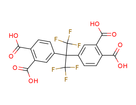 3016-76-0,4,4'-(HEXAFLUOROISOPROPYLIDENE)DIPHTHALIC ACID,Phthalicacid, 4,4'-[2,2,2-trifluoro-1-(trifluoromethyl)ethylidene]di- (7CI);Phthalicacid, 4,4'-[trifluoro-1-(trifluoromethyl)ethylidene]di- (8CI);2,2-Bis(3,4-dicarboxyphenyl)hexafluoropropane;2,2-Bis(3,4-dicarboxyphenyl)perfluoropropane;4,4'-Hexafluoroisopropylidenebis(phthalic acid);