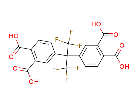 Molecular Structure of 3016-76-0 (4,4'-(HEXAFLUOROISOPROPYLIDENE)DIPHTHALIC ACID)