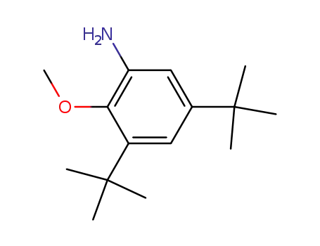 Molecular Structure of 893397-17-6 (Benzenamine, 3,5-bis(1,1-dimethylethyl)-2-methoxy-)