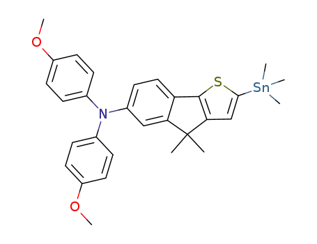 N,N-bis(4-methoxyphenyl)-4,4-dimethyl-2-(trimethylstannyl)-4H-indeno[1,2-b]thiophen-6-amine