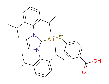 Au(SC6H4CO2H-4)(1,3-bis(2,6-diisopropylphenyl)imidazol-2-ylidene)
