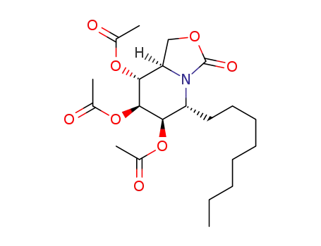 (1R)-2,3,4-tri-O-acetyl-1-octyl-5N,6O-oxomethylidene-1-deoxymannojirimycin