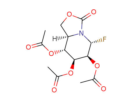(1R)-2,3,4-tri-O-acetyl-1-fluoro-5N,6O-oxomethylidene-1-deoxymannojirimycin