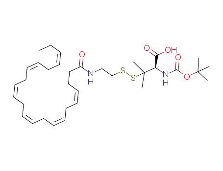 (R)-2-((tert-butoxycarbonyl)amino)-3-((2-((4Z,7Z,10Z,13Z,16Z,19Z)-docosa-4,7,10,13,16,19-hexaenamido)ethyl)disulfanyl)-3-methylbutanoic acid