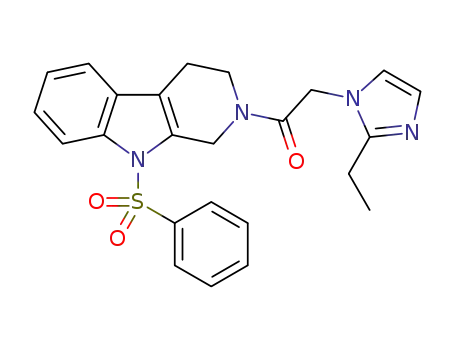 2-(2-ethyl-1H-imidazol-1-yl)-1-(9-(phenylsulfonyl)-1,3,4,9-tetrahydro-2H-pyrido[3,4-b]indol-2-yl)ethan-1-one