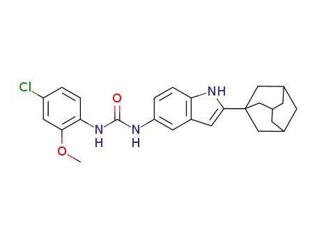 1-(4-chloro-2-methoxyphenyl)-3-(1H-indol-2-adamantane-5-yl)urea