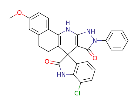 7'-chloro-3-methoxy-9-phenyl-6,9,10,11-tetrahydrospiro[benzo[h]pyrazolo[3,4-b]quinoline-7,3'-indoline]-2',8(5H)-dione